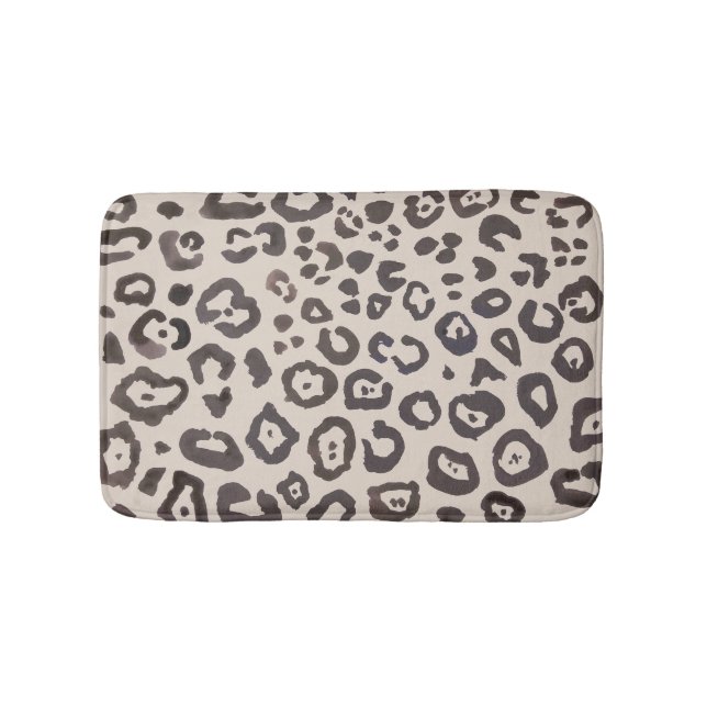 Alfombrilla De Baño Leopard Print Animal Pattern Bath Mat (Anverso)