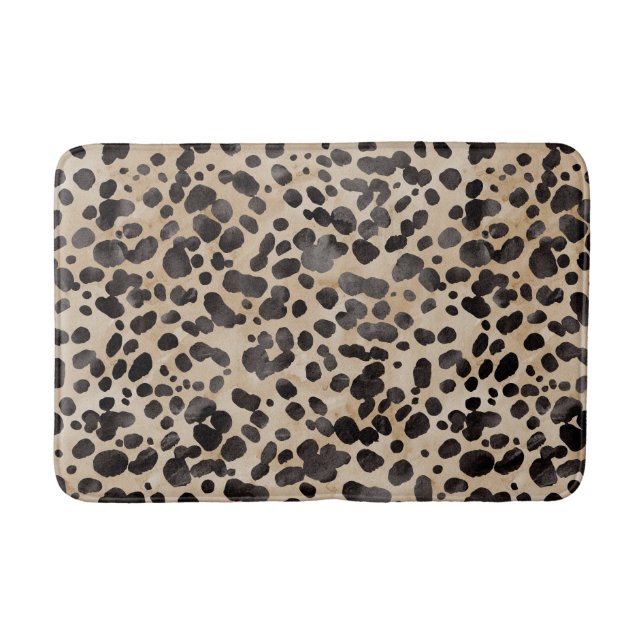 Alfombrilla De Baño Leopard Print Bath Mat. (Anverso)