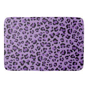 Alfombrilla De Baño Leopard Print, Leopard Spots, Purple Leopard