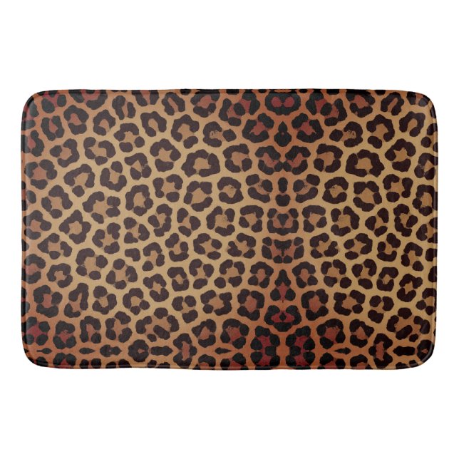 Alfombrilla De Baño Leopard Print Pattern (Anverso)