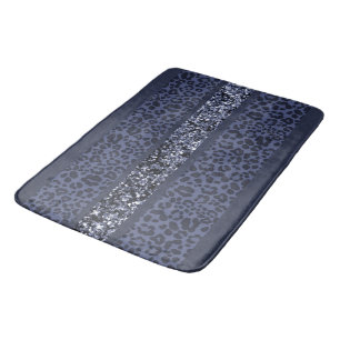 Alfombrilla De Baño Leopardo Brillo Rayas Glam 5