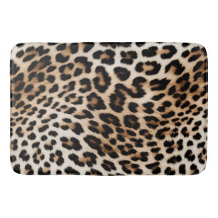 Alfombrilla De Baño Leopardo de Crema Marrón