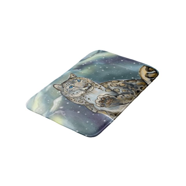 Alfombrilla De Baño Leopardo de la nieve (Angular)