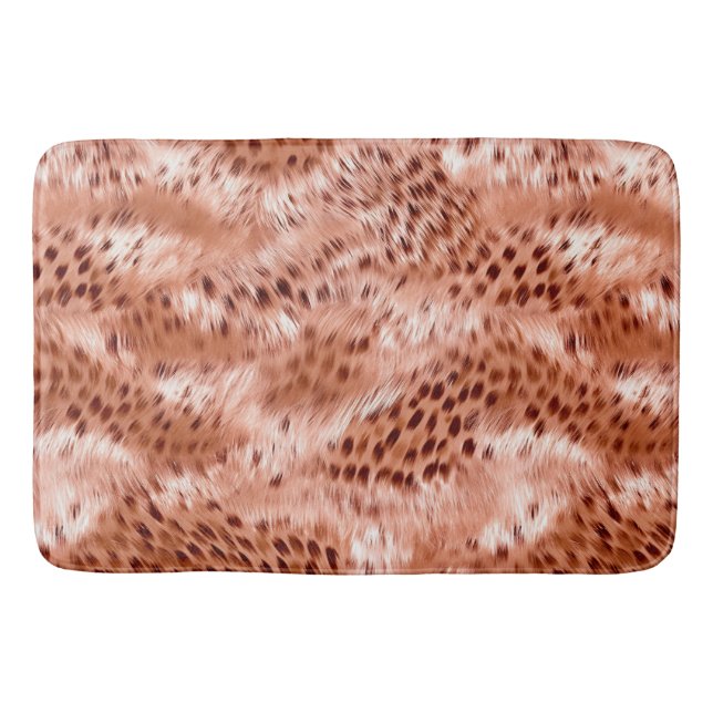 Alfombrilla De Baño Leopardo rosa Rosa Gold Rubor (Anverso)
