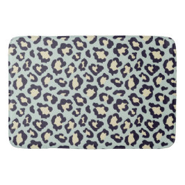 Alfombrilla De Baño Leopardo verde azulado, negro, amarillo trendy