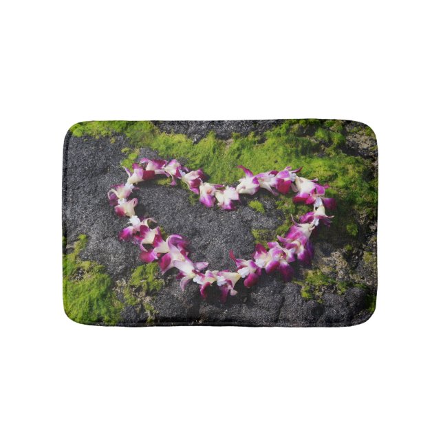 Alfombrilla De Baño Leus de la flor en las rocas (Anverso)