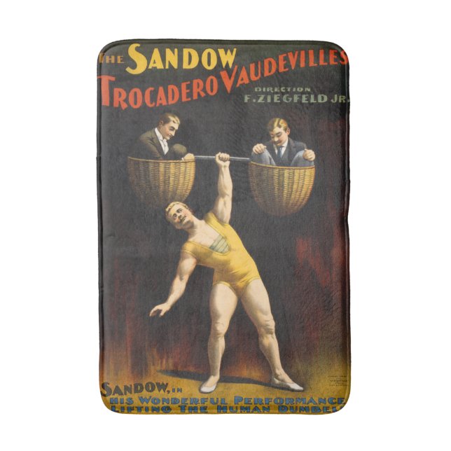 Alfombrilla De Baño Levantador de pesas Eugen Sandow Vaudeville (Frente vertical)