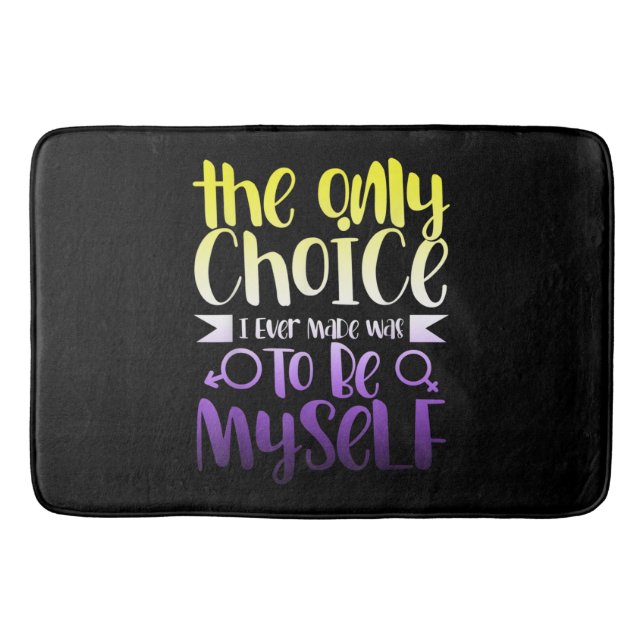 Alfombrilla De Baño LGBTQ Queer Nonbinary  Androgynous Non Binary (Anverso)