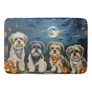 Alfombrilla De Baño Lhasa Apso Halloween Spooky