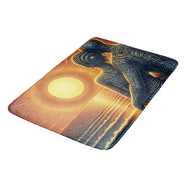 Alfombrilla De Baño Liebespaar bei Sonnen Untergang am Meer