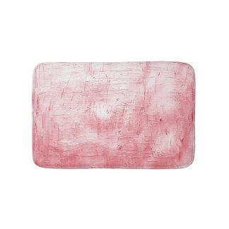 Alfombrilla De Baño Lienzo rojo metálico: Elegancia de pincel.