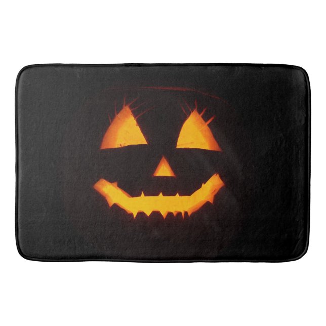 Alfombrilla De Baño Ligero Jack O Lantern (Anverso)