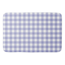 Alfombrilla De Baño Light Purple Lavender Gingham Buffalo Check Plaid