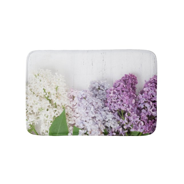 Alfombrilla De Baño Lilac Spring Bath Mat | Floral Memory Foam Rug (Anverso)