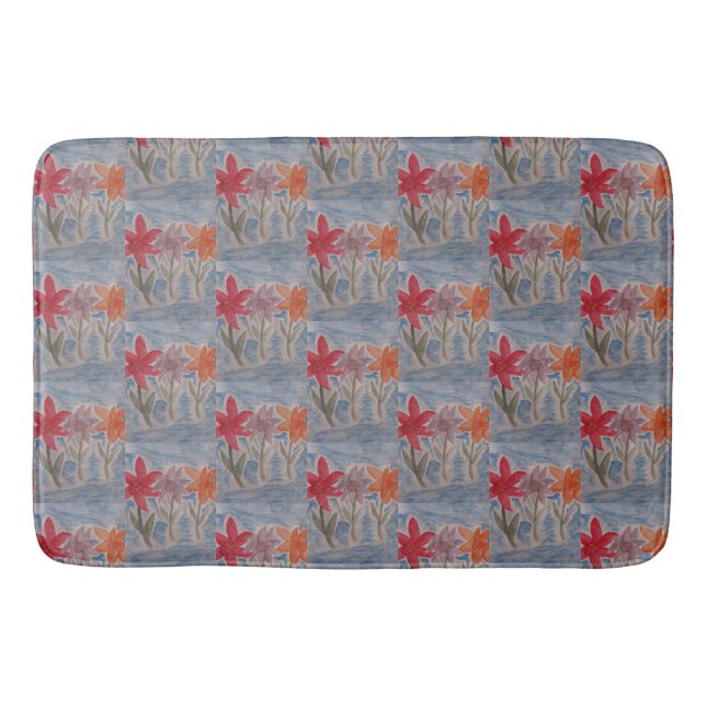 Alfombrilla De Baño Lily Flowers Bath Mat (Anverso)