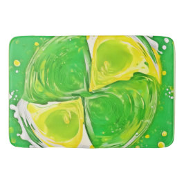 Alfombrilla De Baño Lime Green Spiral