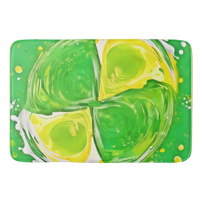 Alfombrilla De Baño Lime Green Spiral (Anverso)