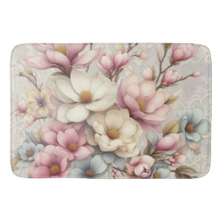 Alfombrilla De Baño Lindo chic femenino floral y encaje