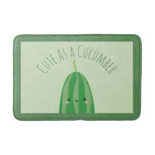 Alfombrilla De Baño Lindo como pepino Kawaii divertido Cutecumber