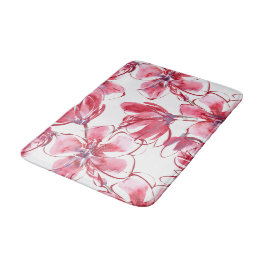 Alfombrilla De Baño Lindo patrón floral de la mecha de baño