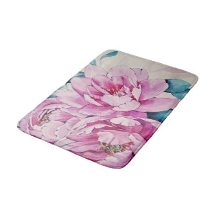 Alfombrilla De Baño Lindo patrón floral de la mecha de baño