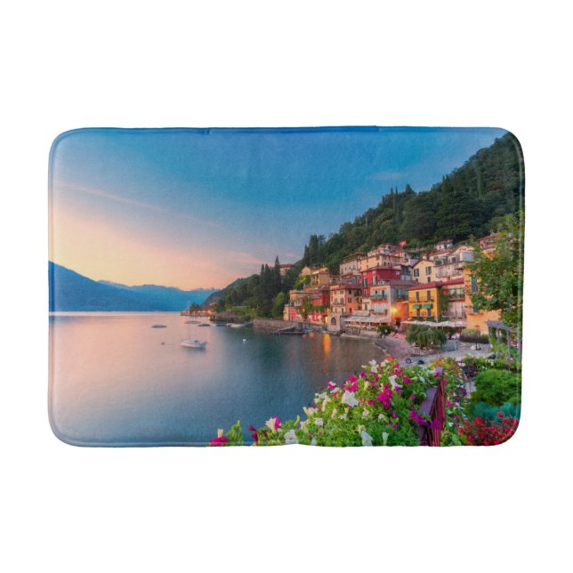 Alfombrilla De Baño Línea costera | Varenna, Lombardía, Italia (Anverso)