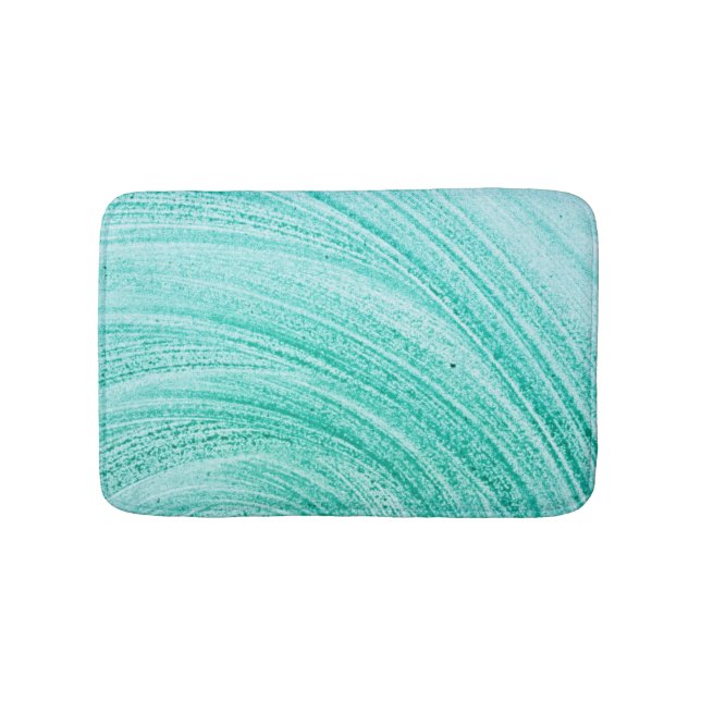 Alfombrilla De Baño línea curvada cepillo textura de la acuarela (Anverso)