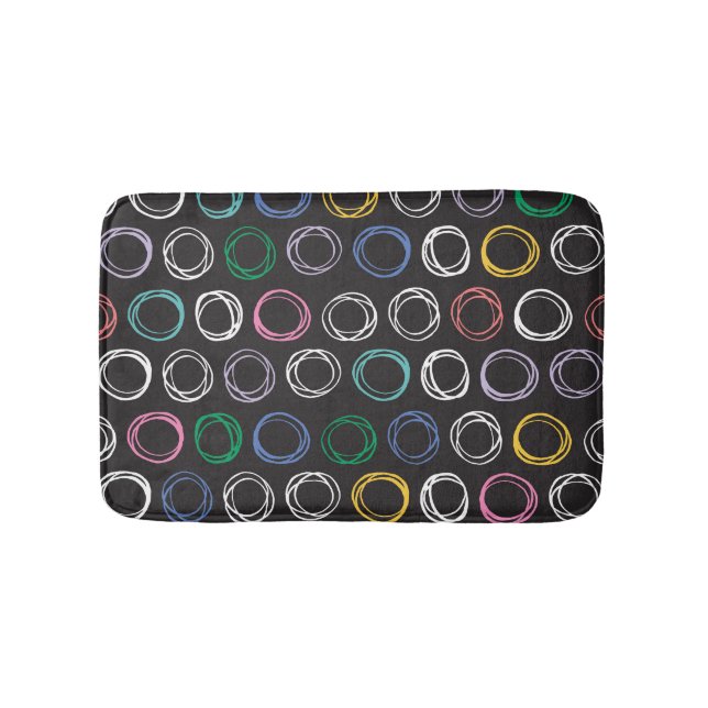 Alfombrilla De Baño Líneas cepilladas: diseño sin problemas con mano (Anverso)