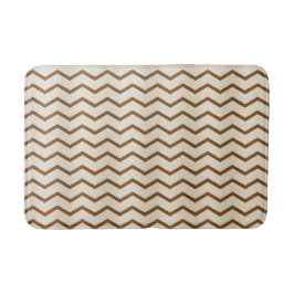 Alfombrilla De Baño Líneas de beige y zigzag de tierra