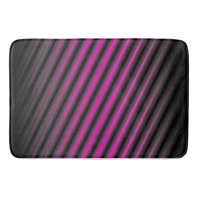 Alfombrilla De Baño Líneas Difusas Moradas (Anverso)