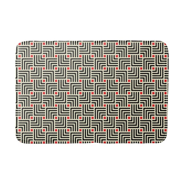Alfombrilla De Baño Líneas geométricas modelo (Anverso)