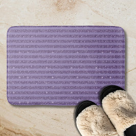 Alfombrilla De Baño Líneas horizontales de estilo brillo ciruela ahuma