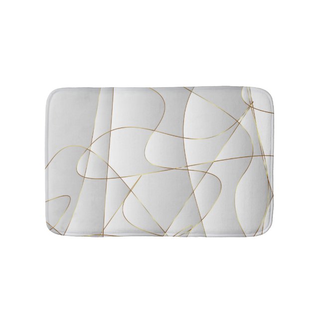 Alfombrilla De Baño Líneas onduladas de oro (Anverso)