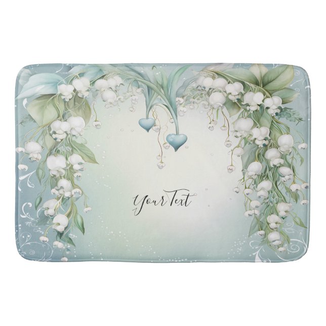 Alfombrilla De Baño Lirio acuarela del Valle Bath Mat (Anverso)