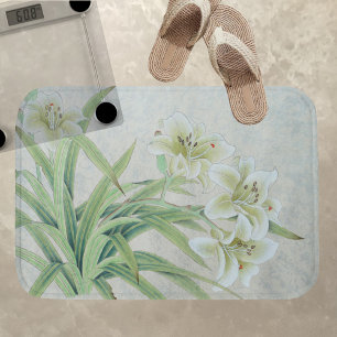 Alfombrilla De Baño Lirio blanco