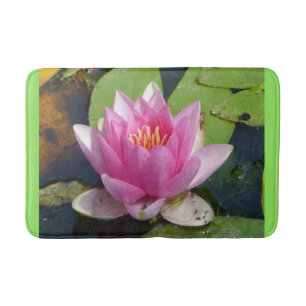 Alfombrilla De Baño Lirio de agua rosa cierra Bathmat