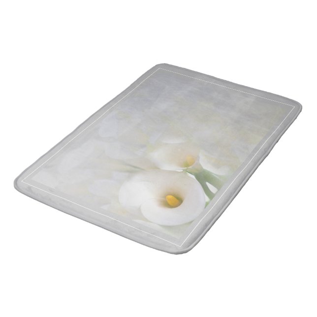 Alfombrilla De Baño Lirio de Calla blanca con follaje (Angular)