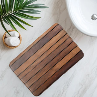 Alfombrilla De Baño Listón de Madera Falsa