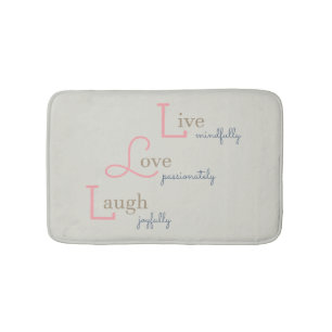 Alfombrilla De Baño Live Love Laugh
