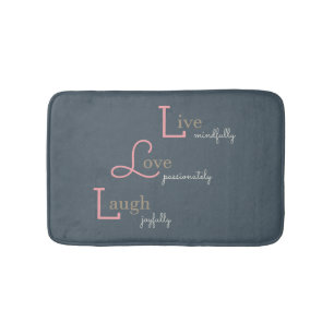 Alfombrilla De Baño Live Love Laugh