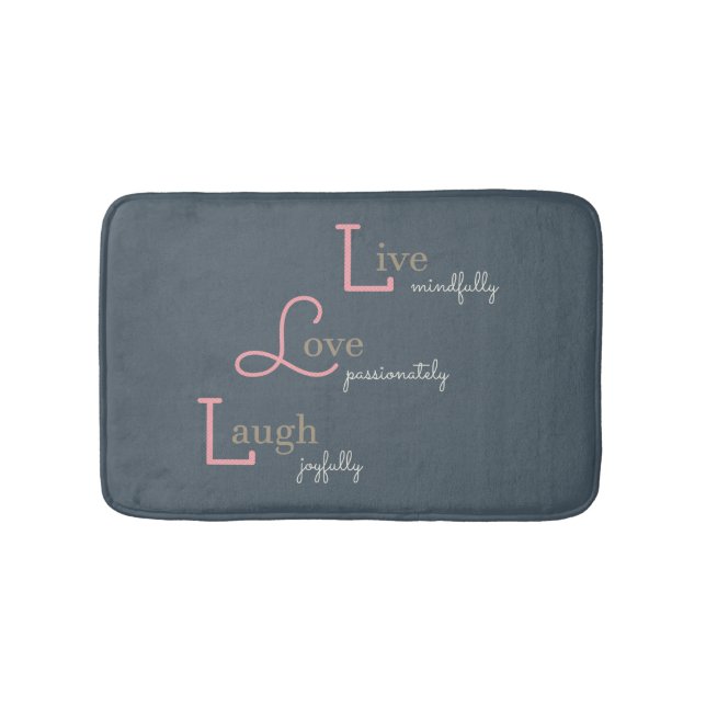 Alfombrilla De Baño Live Love Laugh (Anverso)