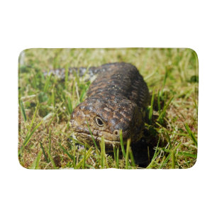 Alfombrilla De Baño Lizard atormentado de lengua azul,