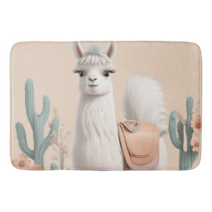 Alfombrilla De Baño Llama con silla en el desierto