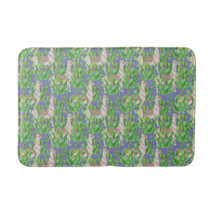 Alfombrilla De Baño Llama de la acuarela y modelo de Catus