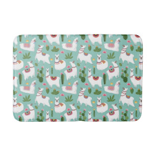 Alfombrilla De Baño Llamas lindas en modelo verde azulado