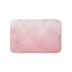 Alfombrilla De Baño Llave de oro de color rosa ocre blanco