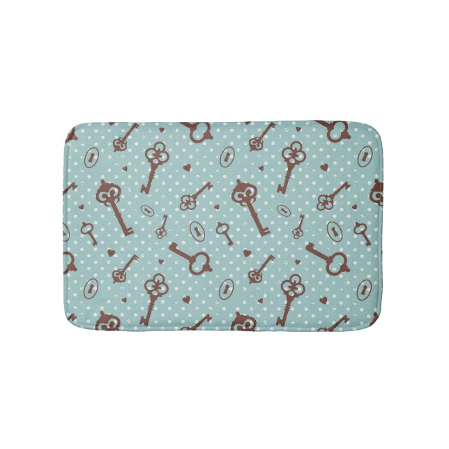 Alfombrilla De Baño Llaves retras de la tarjeta del día de San (Anverso)