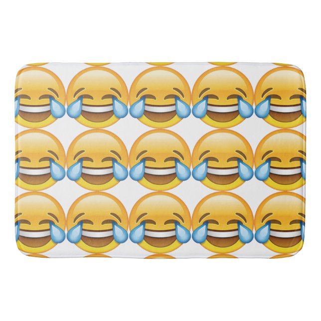 Alfombrilla De Baño Llorando lágrimas de emoji de alegría (Anverso)