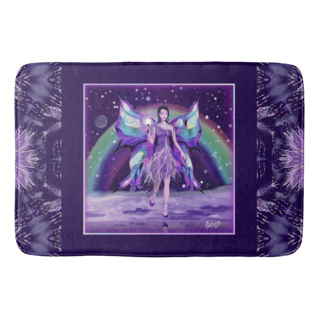 Alfombrilla De Baño Lluvia púrpura Fairy Bath Mat (Anverso)