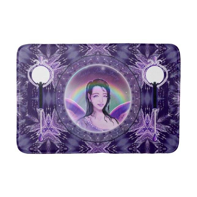 Alfombrilla De Baño Lluvia púrpura Fairy Bath Mat (Anverso)